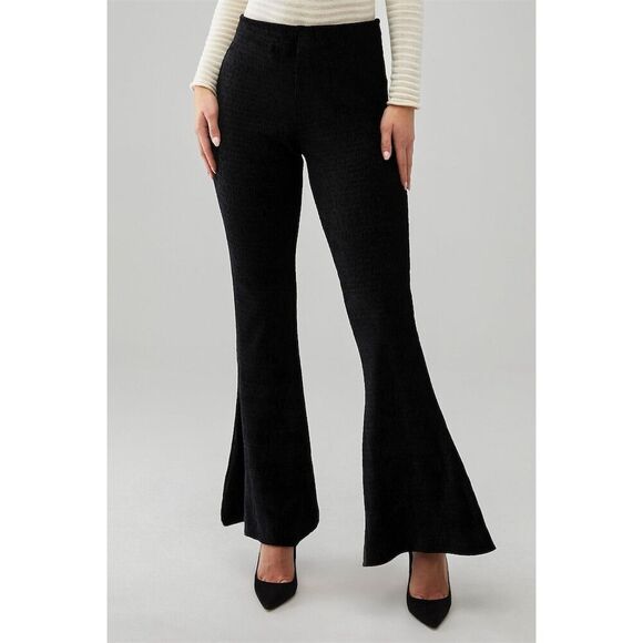 Free People Pants - Free People Women’s So Charming Velvet Flare Pants Size XS Black High-Waisted